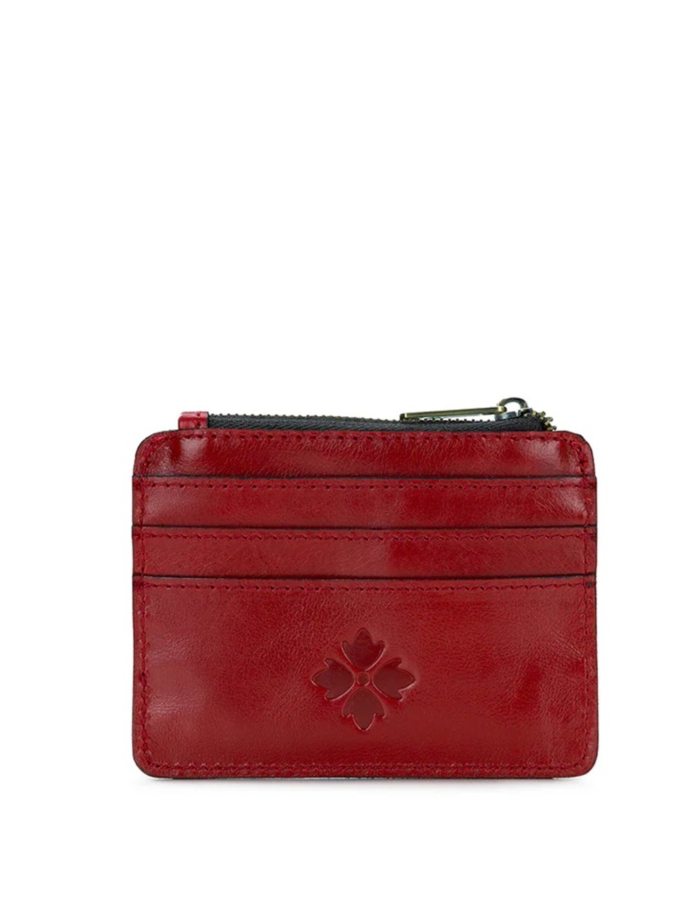 Patricia Nash Cassis Leather ID Credit Card RFID protection vibrant Red berry